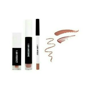 REALHER Lip Kit -Lipstick/Gloss/Liner in Deep Nude